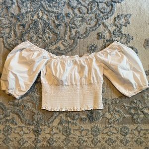 White off the shoulder top